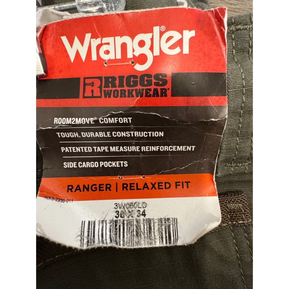 Wrangler Riggs Workwear Mens Ranger Cargo Pants Olive Ripstop 38x34 NEW NWT - Picture 8 of 13